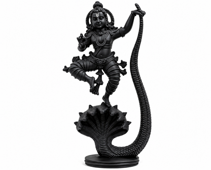 Premium Black Bal Krishna Ji Murti for Home Temple & Car Dashboard