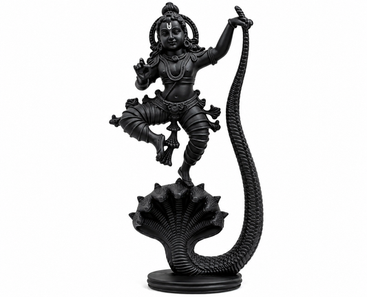 Premium Black Bal Krishna Ji Murti for Home Temple & Car Dashboard