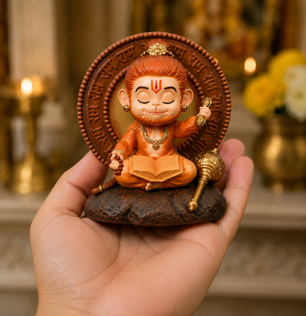 Premium Bal Hanuman Ji Murti for Home Temple, Pooja Room, Car Dashboard & Gifting 🙏✨**
