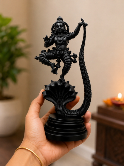 Premium Black Bal Krishna Ji Murti for Home Temple & Car Dashboard
