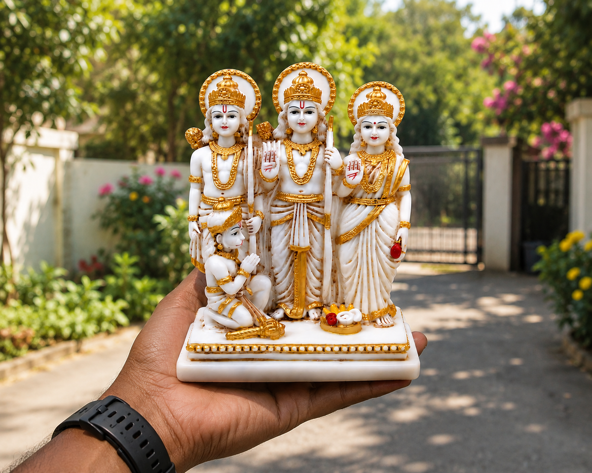 Premium Ram Darbar Murti for Home Temple, Pooja Room, Car Dashboard & Gifting 🙏✨